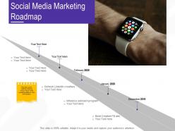 Social media marketing roadmap creatives ppt powerpoint presentation guidelines