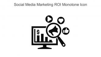 Social Media Marketing ROI Monotone Icon In Powerpoint Pptx Png And Editable Eps Format
