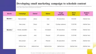 Social Media Marketing Strategy Developing Email Marketing Campaign To Schedule MKT SS V