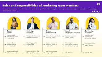 Social Media Marketing Strategy Roles And Responsibilities Of Marketing Team Members