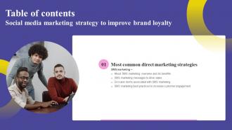 Social Media Marketing Strategy To Improve Brand Loyalty Table Of Contents MKT SS V