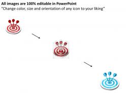 Social media marketing target dart diagram flat powerpoint design