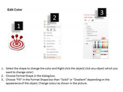 Social media marketing target dart diagram flat powerpoint design