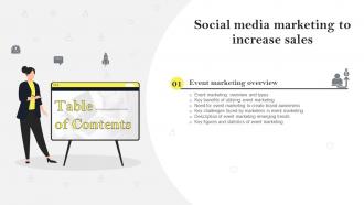Social Media Marketing To Increase Sales Table Of Content MKT SS V