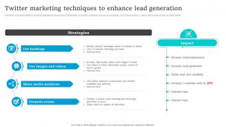 Social Media Marketing Twitter Marketing Techniques To Enhance Lead Generation Strategy SS V