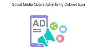 Social Media Mobile Advertising Colored Icon in powerpoint pptx png and editable eps format