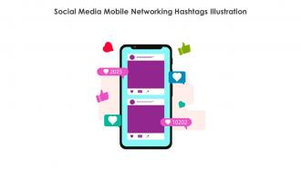 Social Media Mobile Networking Hashtags Illustration