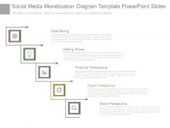 Social Media Monetization Diagram Template Powerpoint Slides