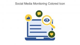 Social Media Monitoring Colored Icon in powerpoint pptx png and editable eps format