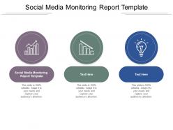 Social media monitoring report template ppt powerpoint presentation ideas designs download cpb
