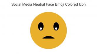 Social Media Neutral Face Emoji Colored Icon In Powerpoint Pptx Png And Editable Eps Format