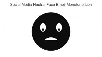 Social Media Neutral Face Emoji Monotone Icon In Powerpoint Pptx Png And Editable Eps Format