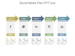 Social media plan ppt icon