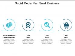 Social media plan small business ppt powerpoint presentation summary grid cpb