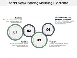 Social media planning marketing experience ppt powerpoint presentation styles background image cpb