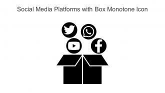 Social Media Platforms With Box Monotone Icon In Powerpoint Pptx Png And Editable Eps Format