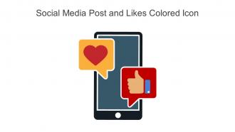 Social Media Post And Likes Colored Icon In Powerpoint Pptx Png And Editable Eps Format