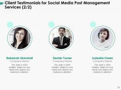 Social Media Post Management Proposal Powerpoint Presentation Slides