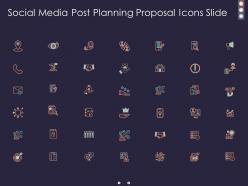 Social Media Post Planning Proposal Icons Slide Ppt Presentation Design Templates
