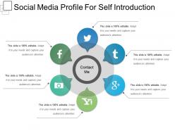 Social media profile for self introduction presentation examples
