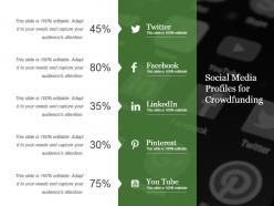 Social media profiles for crowdfunding powerpoint layout