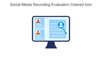 Social Media Recruiting Evaluation Colored Icon In Powerpoint Pptx Png And Editable Eps Format
