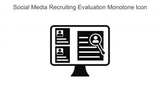 Social Media Recruiting Evaluation Monotone Icon In Powerpoint Pptx Png And Editable Eps Format