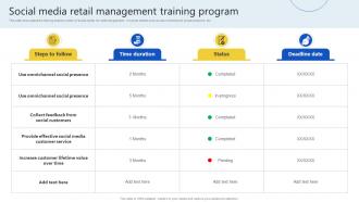 Social Media Retail Management Training Program
