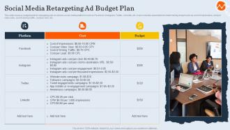 Social Media Retargeting Ad Budget Plan Customer Retargeting And Personalization
