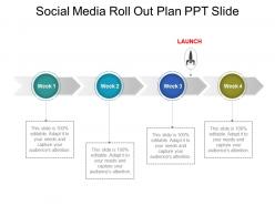 Social media roll out plan ppt slide
