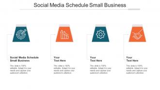 Social Media Schedule Small Business Ppt Powerpoint Presentation Styles Master Slide Cpb