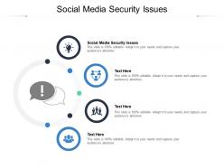 Social media security issues ppt powerpoint presentation pictures maker cpb