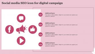 Social Media SEO Icon For Digital Campaign