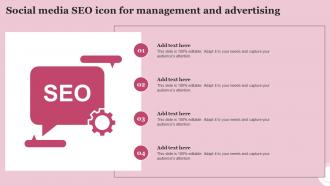 Social Media SEO Icon For Management And Advertising