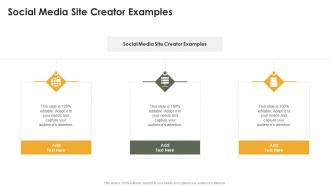 Social Media Site Creator Examples In Powerpoint And Google Slides Cpb