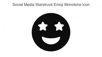 Social Media Starstruck Emoji Monotone Icon In Powerpoint Pptx Png And Editable Eps Format