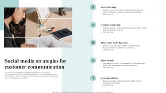 Social Media Strategies For Customer Communication