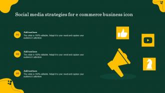 Social Media Strategies For E Commerce Business Icon