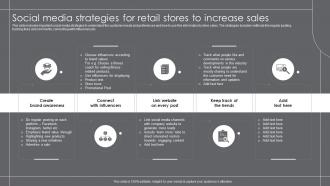 Social Media Strategies For Retail Stores To Increase Sales Growth Marketing Strategies
