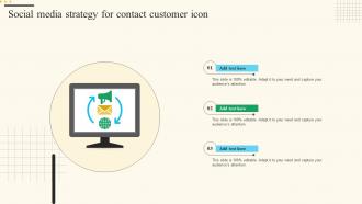 Social Media Strategy For Contact Customer Icon