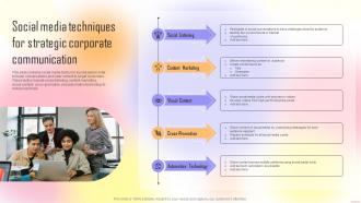Social Media Techniques For Strategic Corporate Communication