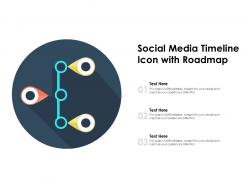 Social media timeline icon with roadmap