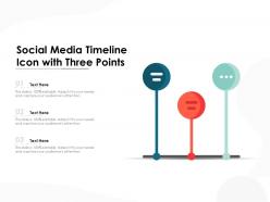Social media timeline icon with three points