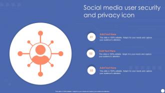 Social Media User Security And Privacy Icon