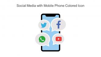 Social Media With Mobile Phone Colored Icon