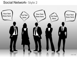 Social network 2 powerpoint presentation slides db