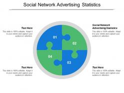 Social network advertising statistics ppt powerpoint presentation model graphics tutorials cpb