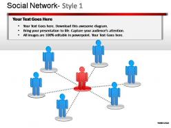 Social network style 1 powerpoint presentation slides