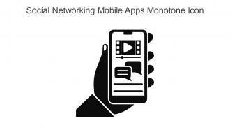 Social Networking Mobile Apps Monotone Icon In Powerpoint Pptx Png And Editable Eps Format