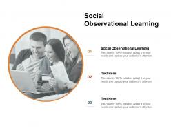 Social observational learning ppt powerpoint presentation professional images cpb